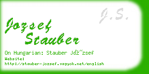 jozsef stauber business card